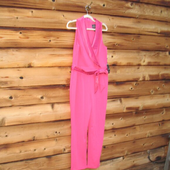 NWT Adrianna Papell Tuxedo Jumpsuit Size 12 - Picture 6 of 13